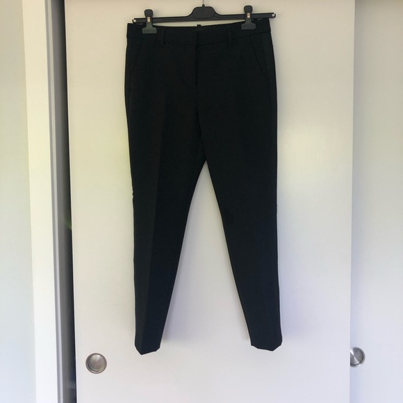 Theory ‘Treeca’ Wool Trousers with Tuxedo Stripe - Picture 2 of 5